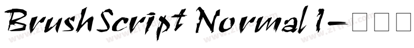 BrushScript Normal I字体转换